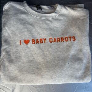 District Gray 'I Love Baby Carrots’ Crewneck Sweatshirt
